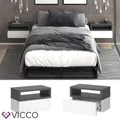 Produktbild: 2er Set Nachttische Urbano, 45x28cm, Weiß Anthrazit, Kommode mit Schublade Vicco