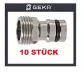 Produktbild: 10 Stück Original KARASTO GEKA Gerätestecker vernickelt 1/2