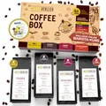 Produktbild: Kaffee Geschenkset – Kaffeebohnen Probierset 500g 4×125g ganze Bohnen – Premi...