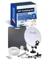 Produktbild: SCHWAIGER SAT-Camping Set I Satellitenanlage Komplettset I 35 cm Stahl Offset Antenne, Single LNB, 10 m Koaxialkabel, F-Stecker, Transportkoffer & Montagematerial I Mobile SAT-Anlage