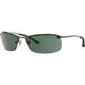 Produktbild: Ray-Ban RB3183, Erwachsener, Uni, Rechteckig, Nicht-polarisierte Linse, Metall, Grün - Grün