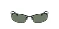Produktbild: Ray-Ban Unisex Top Bar Sonnenbrille, Grau (Gestell: Gunmetal, Gläserfarbe: Grün Klassisch 004/71), Large (Herstellergröße: 63) EU