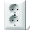 Produktbild: Jung AS5020KIUWW SCHUKO Zweifach-Steckdose, 16 A, 250 V, AS500, alpinweiß