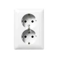 Produktbild: Jung AS5020KIUW SCHUKO-Steckdose 2-fach mit Berührungsschutz Serie AS alpinweiß