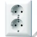 Produktbild: Jung AS5020KIUWW SCHUKO Zweifach-Steckdose, 16 A, 250 V, AS500, alpinweiß