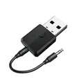 Produktbild: Isobel Bluetooth Adapter 5.0 Bluetooth Receiver Transmitter 2 in 1 Wireless Mini Sender Empfänger mit AUX 3,5mm Klinke für TV-PC-Kopfhörer Lautsprecher Auto- / Heimstereosystem, USB-Netzteil