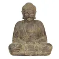 Produktbild: Oriental Galerie Japan Buddha Figur sitzend Skulptur Lotussitz Meditationsgeste Stein Lavasand Bali Steinfigur Garten Deko 30 cm