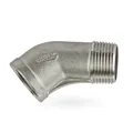 Produktbild: Edelstahl Fitting #121 Winkel 1/2 Zoll IG/AG 45° Rohrwinkel Gewindefitting