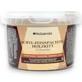 Produktbild: Holzando® Holzkitt Feinspachtel für Holz, OSB und Wände - Holzspachtelmasse, Holzspachtel, Fensterkitt, Wood Filler, Holzpaste, Spachtelmasse Holz, Holzfüller 250g Nussbaum dunkel 75