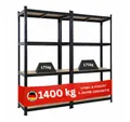 Produktbild: PROREGAL® Schwerlastregal MegaDeal Steckregal Kellerregal GORILLA mit 5 Fachböden Fachlast 175kg, Garagenregal Werkstattregal Lagerregal Lastenregal mit 5 MDF-Fachböden