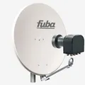 Produktbild: Sat Komplettset - Fuba Satellitenschüssel 80cm hellgrau + Octo LNB 8 Teilnehmer
