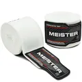 Produktbild: Meister Erwachsene 180 Zoll (457cm) Semi-Elastische Handbandagen für MMA & Boxen (Paar) - Weiß
