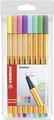 Produktbild: Fineliner - STABILO point 88 - 8er Etui - Pastellfarben,
