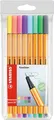 Produktbild: STABILO® FINELINER POINT 88® PASTELL 8 FARBEN IM KLAR ETUI  NEU OVP
