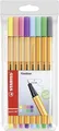 Produktbild: Fineliner - STABILO point 88 - 8er Etui - Pastellfarben