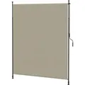 Produktbild: Outsunny Senkrechtmarkise,vertikalmarkise Mit Handkurbel, Wasserfest Sichtschutz, Einziehbares Sonnenschutz Uv-beständig, Verstellbare Seitenmarkise, 200 X 215-305 Cm Für Balkon, Terrasse, Sand