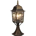 Produktbild: TRIO 505960128 VOLTURNO Stehleuchte/Pfostenleuchte für den Außenbereich, H470mm, 1xE27, IP23, Antikmessing