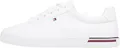 Produktbild: Tommy Hilfiger Damen Vulcanized Sneaker Essential Stripes Sneaker Schuhe, Weiß (White), 36