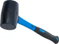 Produktbild: BGS 1961 | Gummihammer | Fiberglasstiel | schwarzer Kopf | Ø 60 mm | 500 g