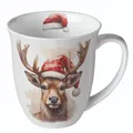 Produktbild: Tasse, Porzellantasse DEER WITH SANTA HAT 0,4l Ambiente | Hirsch, Weihnachten