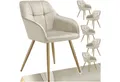 Produktbild: tectake Esszimmerstuhl Stuhl Marilyn, Samtoptik, gesteppt (Set, 6 St), Extra weicher Samtbezug mit elegantem Steppmuster