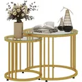 Produktbild: Homcom Couchtisch, Gold, Metall, 60x47x60 cm, Wohnzimmer, Wohnzimmertische, Couchtische