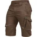 Produktbild: Leibwächter Arbeitsshorts Herren Flex Line Haselnuss – Größe 68 – Robuste Cargo Hose mit Taschen – Handwerker Shorts – Berufsbekleidung – Multifunktionshose mit Reflektoren