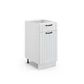 Produktbild: Vicco Küchenunterschrank Fame-Line, Weiß Landhaus, 40 cm