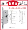 Produktbild: BKS Einsteckschloss / Zirkelriegelschloss 0353 mit Springgriff und Auslöseknopf
