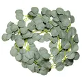 Produktbild: IDIMEX Girlande EUKALYPTUS mit künstlichen Blättern und Metalldraht, Dekogirlande mit Eukalyptusblättern aus Kunststoff leicht anzubringen Metalldraht