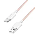 Produktbild: Logilink USB 2.0 Typ-C Anschlusskabel, C (Stecker) zu A (Stecker) mit Nylon-Ummantelung, 60W, Pink, 1,5 m