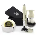 Produktbild: Premium Shaving Kit Geschenk für Männer Dreikanten-Kartusche Rasierer Pinsel ...