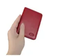 Produktbild: BRANCO Kartenetui A7 Ausweishülle / Kreditkartenetui aus Leder, Rot, Branco br-302