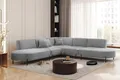 Produktbild: Ecksofa Designersofa VALENCIA in Stoff Quelle Hellgrau Universal