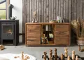 Produktbild: Sideboard Baumrinde Kommode Wohnzimmer Schrank Vintage massiv LED Beleuchtung