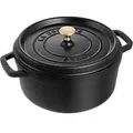 Produktbild: Staub La Cocotte 24cm rund, schwarz, Gusseien
