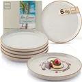 Produktbild: Sänger Rio Creme | Dessertteller 6 teilig, Steingut Frühstücksteller 6 Personen, Kuchenteller spülmaschinenfest mikrowellenfest multifunktional, Steingut Geschirr cremefarben | VALUE COLLECTON