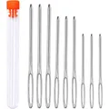 Produktbild: 9-teiliges Set Große Augen Nähen Nadeln aus Edelstahl – Ideal für Lederarbeiten