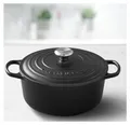 Produktbild: Le Creuset Signature Bräter rund 22 cm schwarz, Emaille dunkel 24147260660