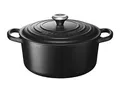 Produktbild: Le Creuset Signature Gusseisen-Bräter mit Deckel, Ø 22 cm, Rund, Für alle Herdarten und Induktion geeignet, Volumen: 3,3 l, 3,932 kg, Schwarz, 21177220000430