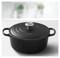 Produktbild: Le Creuset Signature Bräter rund 22 cm schwarz, Emaille dunkel