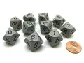 Produktbild: Chessex Opaque Polyhedral Ten d10 Set - Grey/Black