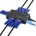 Produktbild: 4 Port VGA KVM Switcher 4 PC 1 Monitor USB 2.0 3 Schnittstellen