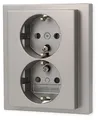 Produktbild: SCHUKO Doppelsteckdose, volle Abdeckung BUSCH-JAEGER 202 EUJB-866