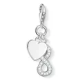 Produktbild: Damen Charm-Anhänger Unendlichkeit Infinity Herz Charm Club 925 Sterling Silb...