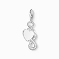 Produktbild: THOMAS SABO Charm Anhänger Infinity mit Herz 925 Silber weiße Steine 1248-051-14