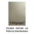 Produktbild: Silber Metallic Papier 120g 25 Blatt A4 Pollen Clairefontaine silberne Blätter