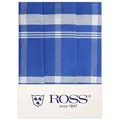 Produktbild: Ross 3er Pack Zwirn Halbleinen Geschirrtücher Blockkaro 50x70 cm | blau - blau