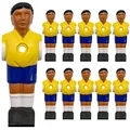 Produktbild: eyepower 11 Tischkicker Figuren 16mm - Brasilien Trikot Blau Weiß - Tisch Fussball Kicker Figuren - Tisch Fussballspiel Zubehör Fußball Kickertisch Ersatzteile Tischfussball Figuren Kicker Tisch