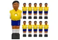 Produktbild: eyepower Tischfußballspiel Figuren - 11 Tischkicker Spieler Brasilien - Kickerfiguren Team 16 mm, Tischfußball Ersatzfiguren - Kicker Figurenset - Kickerspieler Ersatz